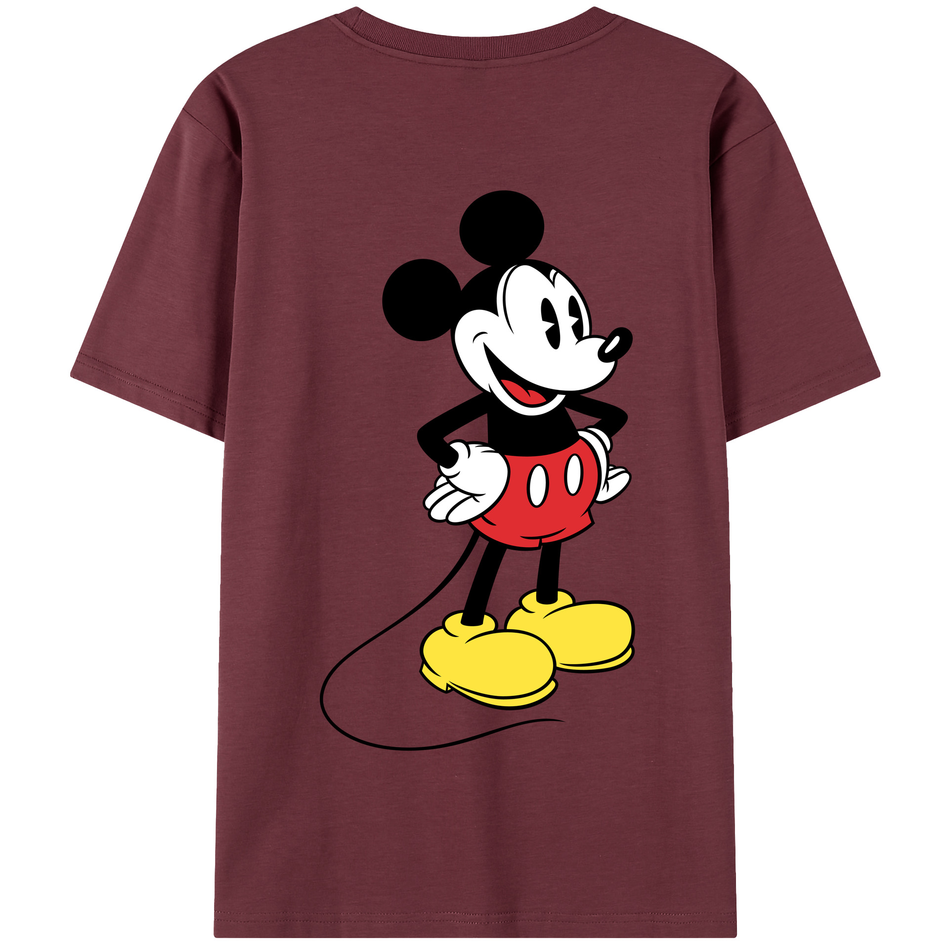 （画像用） ミッキーマウス Mickey Mouse 綿100％半袖Tシャツ（背面プリント）